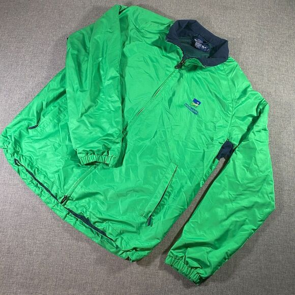 Polo‎ Golf Windbreaker Jacket Mens M Green Polyester Wachovia Championship Logo - Picture 1 of 8